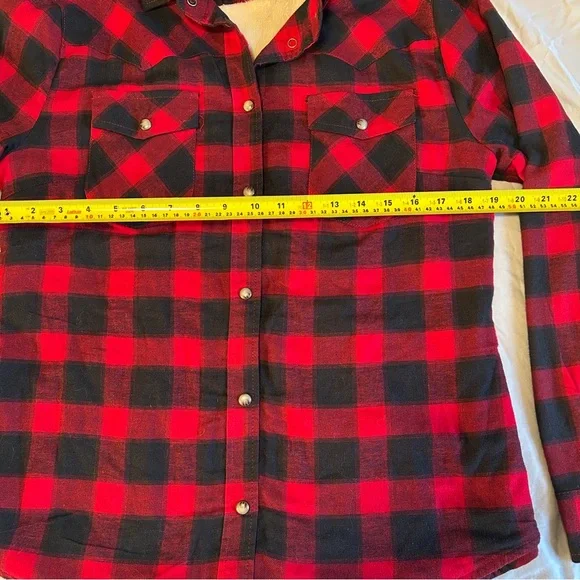 Jachs Girlfriend New York Red and Black Lined Plaid Shirt - Picture 7 of 7
